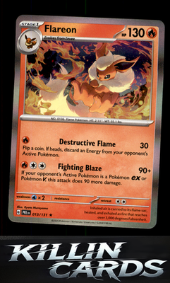 Flareon 013/131 Pokemon Rare SV: Prismatic Evolutions Card NM