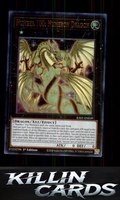 1st Edition Number 100: Numeron Dragon (UR) RA01-EN039 YuGiOh Ultra Rare 25th An