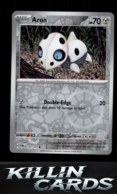 Reverse Holofoil Aron 120/167 Pokemon Common SV06: Twilight Masquerade Card NM