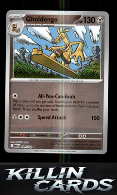 Reverse Holofoil Gholdengo 099/132 Pokemon Uncommon ME01: Mega Evolution Card NM