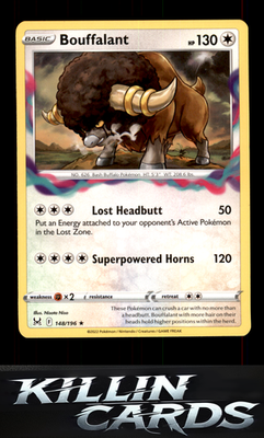 Bouffalant 148/196 Pokemon Rare SWSH11: Lost Origin Card NM