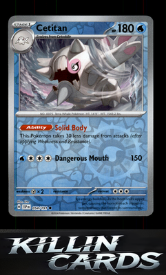 Reverse Holofoil Cetitan - 054/191 054/191 Pokemon Common SV08: Surging Sparks C
