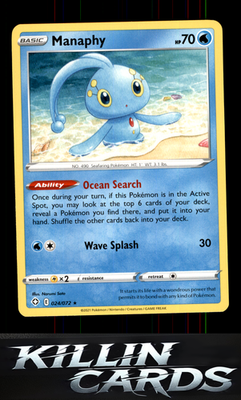 Manaphy 024/072 Pokemon Rare Shining Fates Card NM