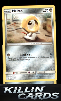 Meltan 128/214 Pokemon Common SM - Unbroken Bonds Card NM