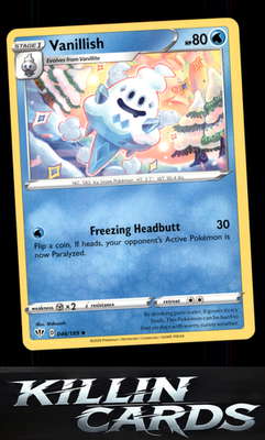 Vanillish 046/189 Pokemon Uncommon SWSH03: Darkness Ablaze Card NM