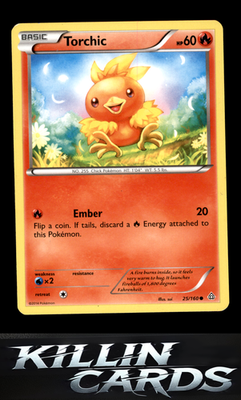Torchic 25/160 Pokemon Common XY - Primal Clash Card LP