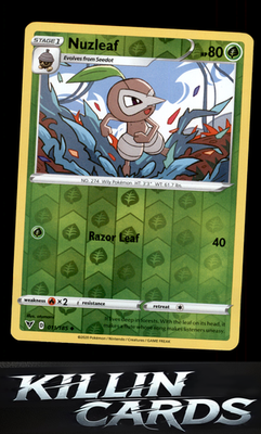 Reverse Holofoil Nuzleaf 011/185 Pokemon Uncommon SWSH04: Vivid Voltage Card NM