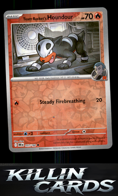 Reverse Holofoil Team Rocket's Houndour 037/182 Pokemon Common SV10: Destined Ri