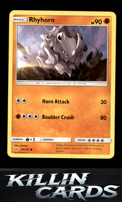 Rhyhorn (93) 93/214 Pokemon Common SM - Unbroken Bonds Card LP