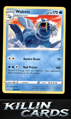 Walrein 039/198 Pokemon Rare SWSH06: Chilling Reign Card NM