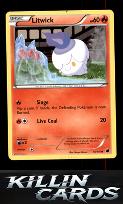 Litwick 14/116 Pokemon Common Plasma Freeze Card NM