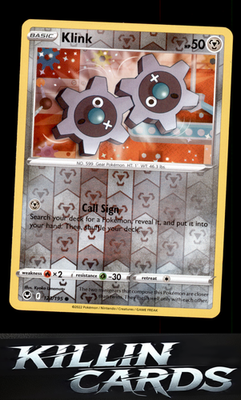 Reverse Holofoil Klink 123/195 Pokemon Common SWSH12: Silver Tempest Card NM