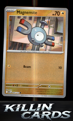 Reverse Holofoil Magnemite 045/132 Pokemon Common ME01: Mega Evolution Card NM