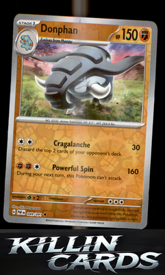 Reverse Holofoil Donphan 049/091 Pokemon Uncommon SV: Paldean Fates Card NM