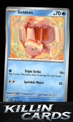 Goldeen 118/165 Pokemon Common SV: Scarlet & Violet 151 Card NM