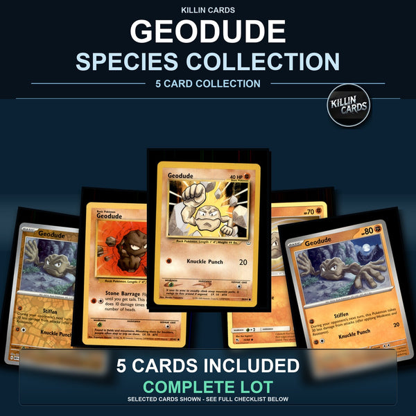 Pokemon TCG Geodude Species Collection 5 Different Cards
