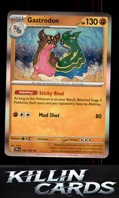 Gastrodon 107/191 Pokemon Rare SV08: Surging Sparks Card NM
