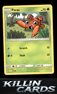 Paras 4/68 Pokemon Common Hidden Fates Card NM
