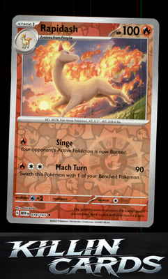 Reverse Holofoil Rapidash 078/165 Pokemon Uncommon SV: Scarlet & Violet 151 Card
