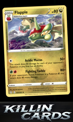 Flapple 120/203 Pokemon Rare SWSH07: Evolving Skies Card NM