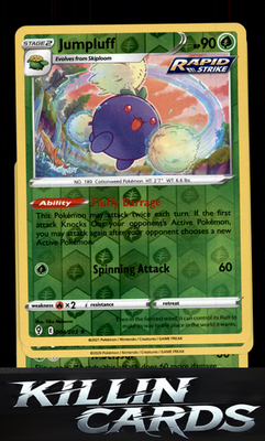 Reverse Holofoil Jumpluff 004/203 Pokemon Holo Rare SWSH07: Evolving Skies Card
