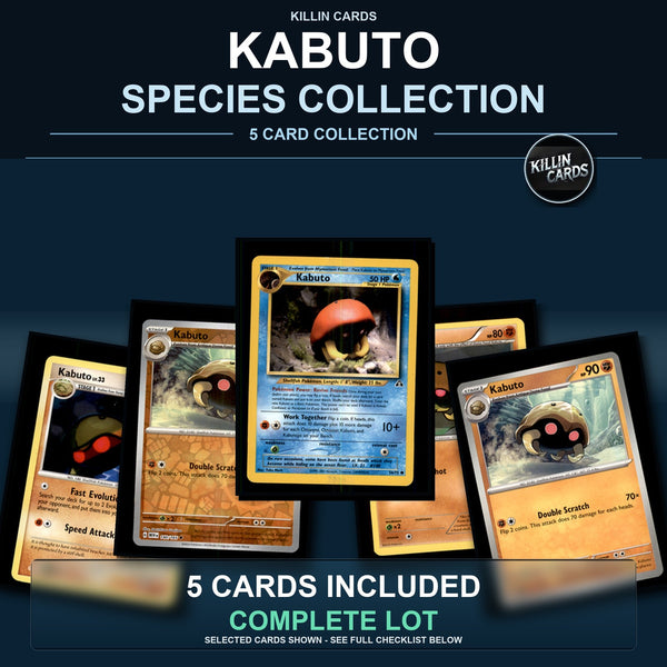 Pokemon TCG Kabuto Species Collection 5 Different Cards