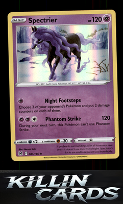 Spectrier 081/196 Pokemon Holo Rare SWSH11: Lost Origin Card NM