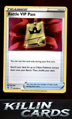 Battle VIP Pass 225/264 Pokemon Uncommon SWSH08: Fusion Strike Card NM