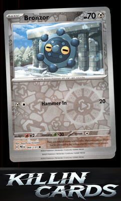 Reverse Holofoil Bronzor 066/131 Pokemon Common SV: Prismatic Evolutions Card NM