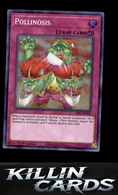 1st Edition Pollinosis SESL-EN059 YuGiOh Super Rare Secret Slayers Card NM