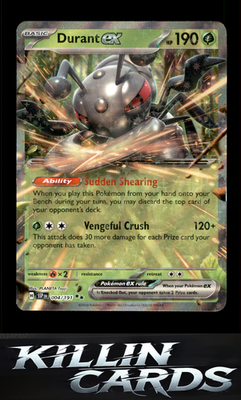 Durant ex - 004/191 004/191 Pokemon Double Rare SV08: Surging Sparks Card NM