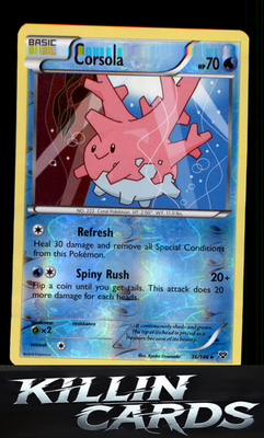 Reverse Holofoil Corsola 36/146 Pokemon Uncommon XY Base Set Card NM