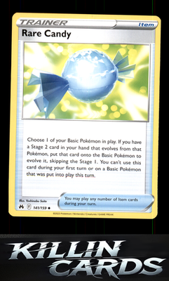 Rare Candy 141/159 Pokemon Uncommon SWSH: Crown Zenith Card NM