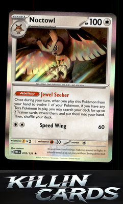 Noctowl 078/131 Pokemon Rare SV: Prismatic Evolutions Card NM