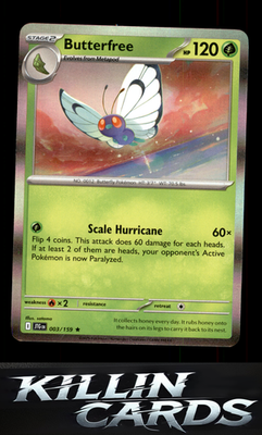 Butterfree 003/159 Pokemon Rare SV09: Journey Together Card NM
