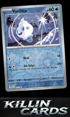 Reverse Holofoil Vanillite 027/086 Pokemon Common SV: White Flare Card NM