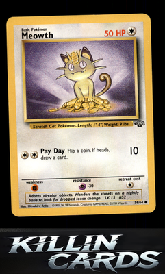 Meowth 56/64 Pokemon Common Jungle Card LP