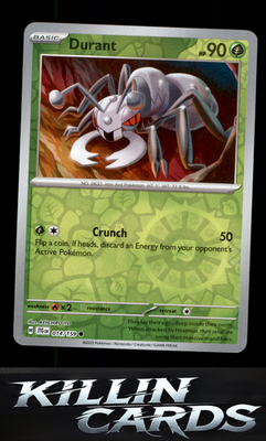 Reverse Holofoil Durant 014/159 Pokemon Common SV09: Journey Together Card NM