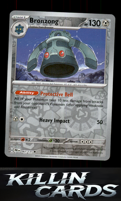Reverse Holofoil Bronzong 067/131 Pokemon Uncommon SV: Prismatic Evolutions Card