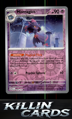 Reverse Holofoil Mismagius - 088/193 088/193 Pokemon Uncommon SV02: Paldea Evolv