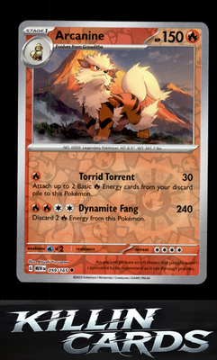 Reverse Holofoil Arcanine 059/165 Pokemon Uncommon SV: Scarlet & Violet 151 Card