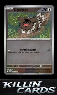 Reverse Holofoil Zigzagoon 081/094 Pokemon Common ME02: Phantasmal Flames Card N