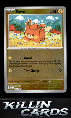 Reverse Holofoil Pawmi 032/094 Pokemon Common ME02: Phantasmal Flames Card NM