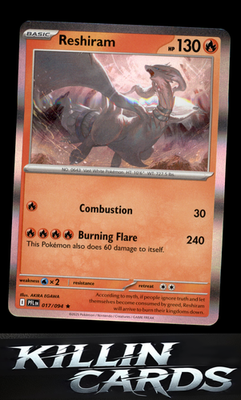 Reshiram 017/094 Pokemon Rare ME02: Phantasmal Flames Card NM