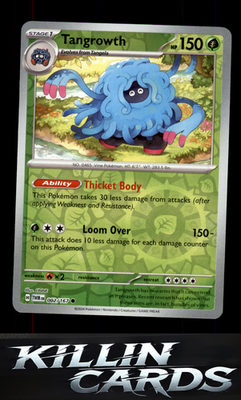 Reverse Holofoil Tangrowth 002/167 Pokemon Common SV06: Twilight Masquerade Card