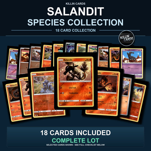 Pokemon TCG Salandit Species Collection 18 Different Cards