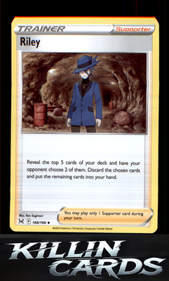 Riley 166/196 Pokemon Uncommon SWSH11: Lost Origin Card NM