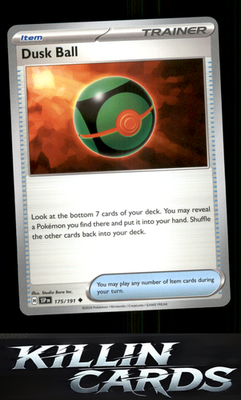 Dusk Ball 175/191 Pokemon Uncommon SV08: Surging Sparks Card NM