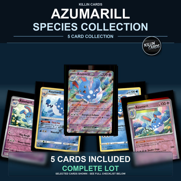 Pokemon TCG Azumarill Species Collection 5 Different Cards
