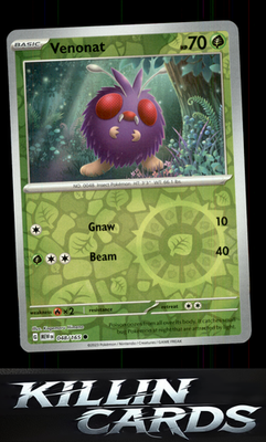 Reverse Holofoil Venonat 048/165 Pokemon Common SV: Scarlet & Violet 151 Card NM